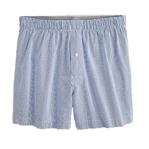 J.Crew Patterned Cotton Boxers Mens Size XL Blue White Pinstripes BW438